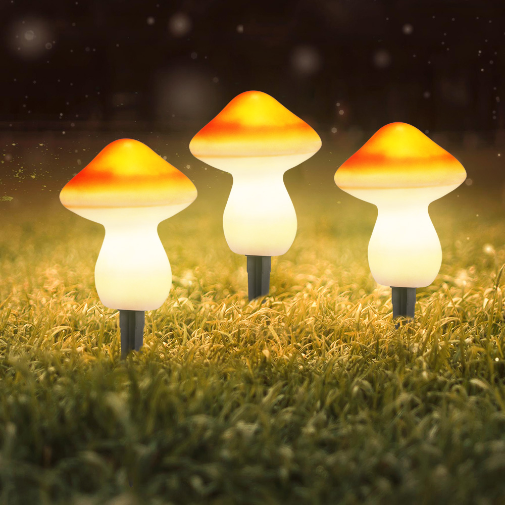 Mushroom Stake Lights LED Outdoor Lawn Light Decorative Ground Plug